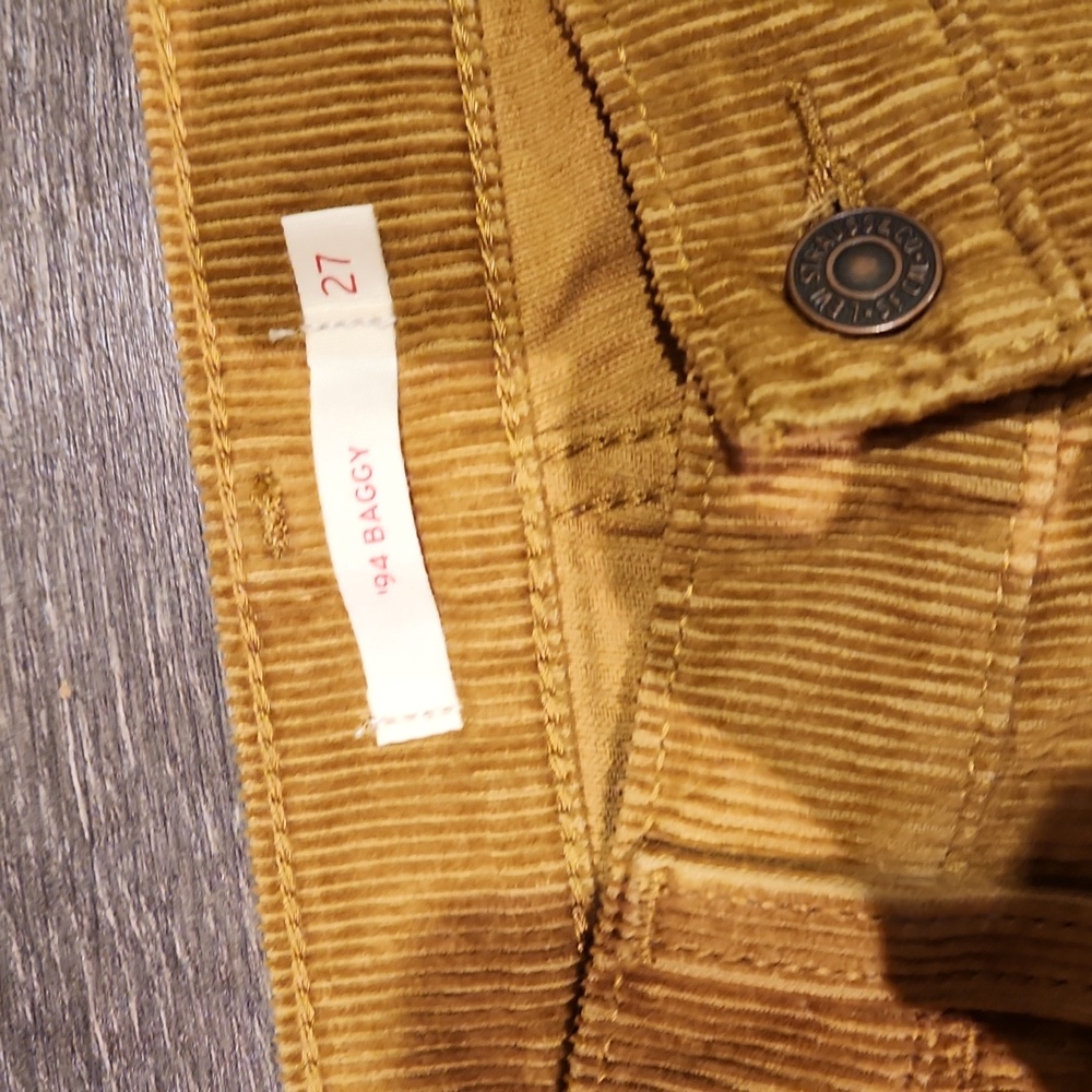 ❤️ NWOT! LEVI'S 94' BAGGY FIT HIGH RISE CORDUROY JEANS, 4 (27) - Picture 6 of 12
